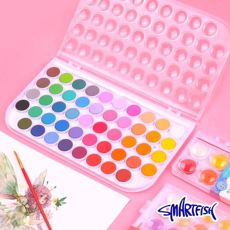 

[COD !!!] Smartfish Cat Air Padat Solid Watercolor Paint Set 12/16/24/28/36/48 Warna [KODE 55]