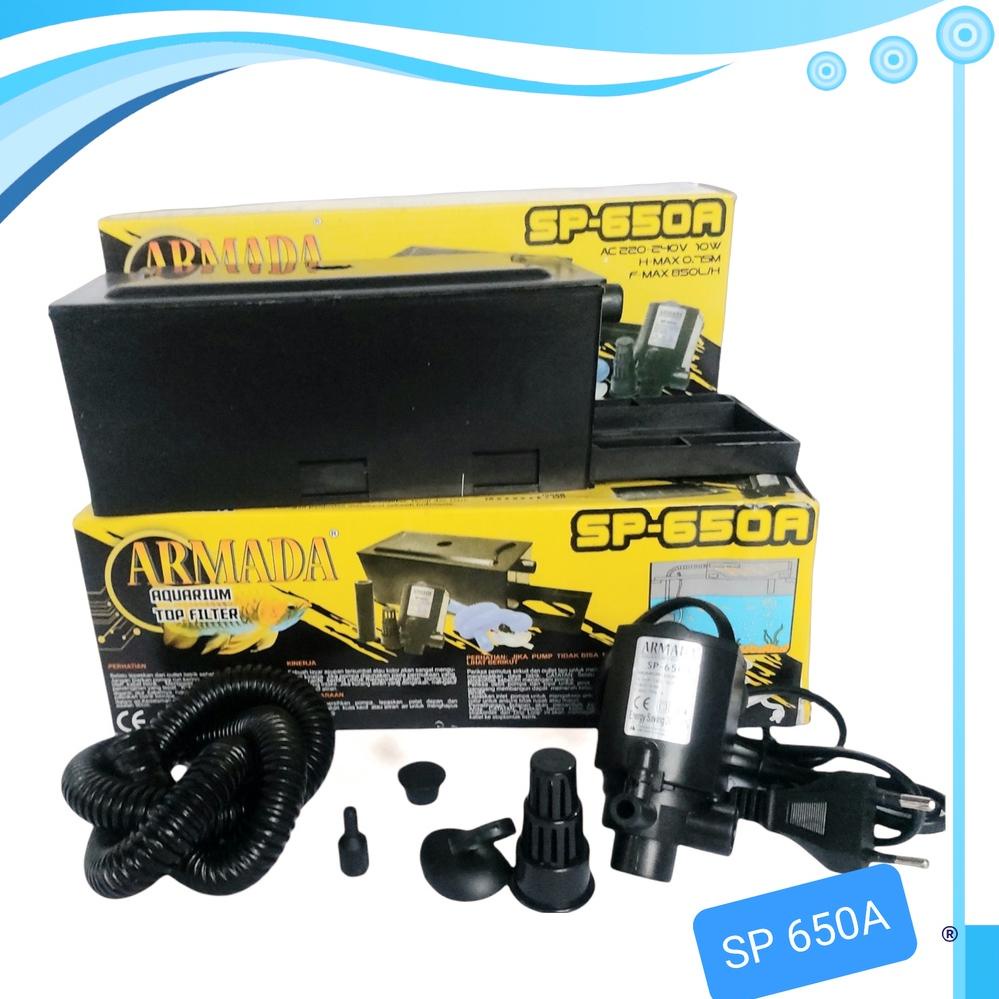 ✨ 7.7  Paket lengkap box filter aquarium full set ARMADA/RECENT 650
