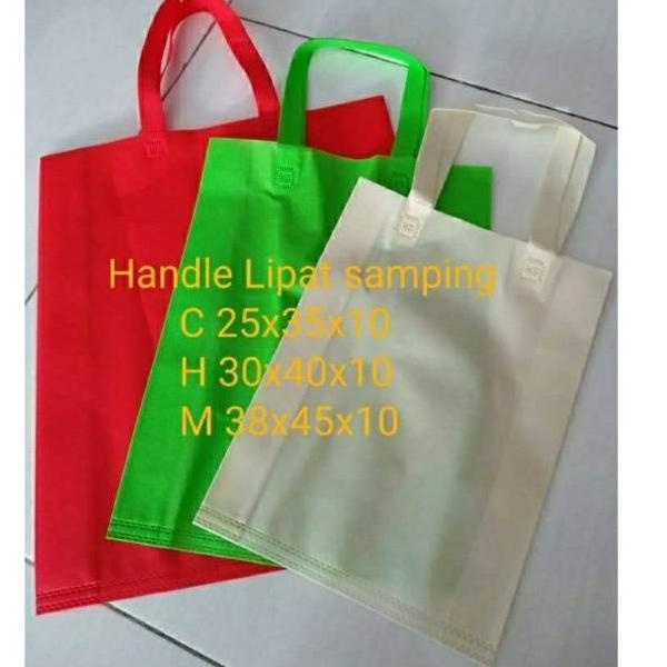 

[NEW !!!] Goodie Bag Handle lipat samping 30x40x8(Harga per lusin Isi 12pcs) [KODE ]