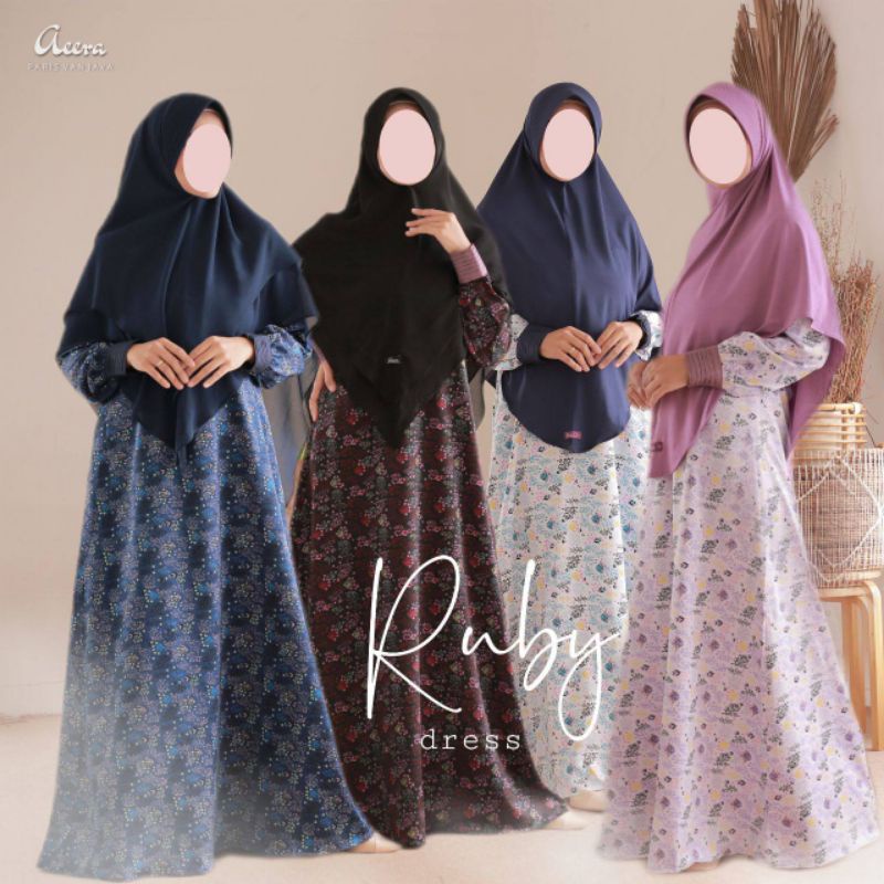 Ruby dress set khimar by aeera