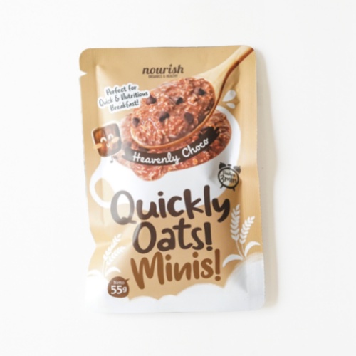 

Quickly Oats! Minis! Instant Oatmeal Heavenly Choco Sachet 55gr-JktBar