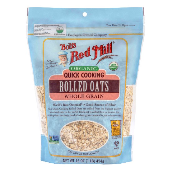 

Bob's Red Mill, Organic, Quick Cooking Rolled Oats (453 g)-JktBar