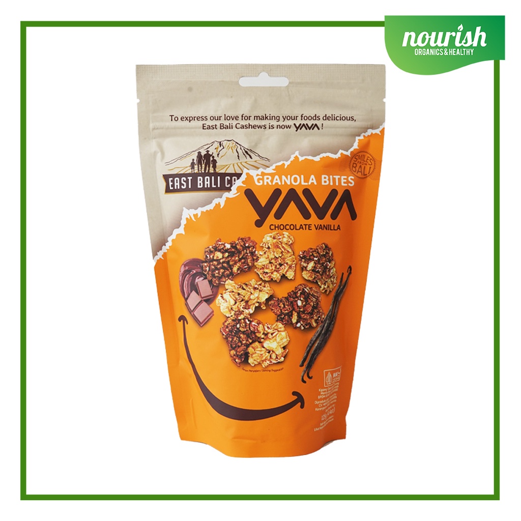 

East Bali Cashew (YAVA), Granola Bites Chocolate Vanilla 125 gr-JktBar