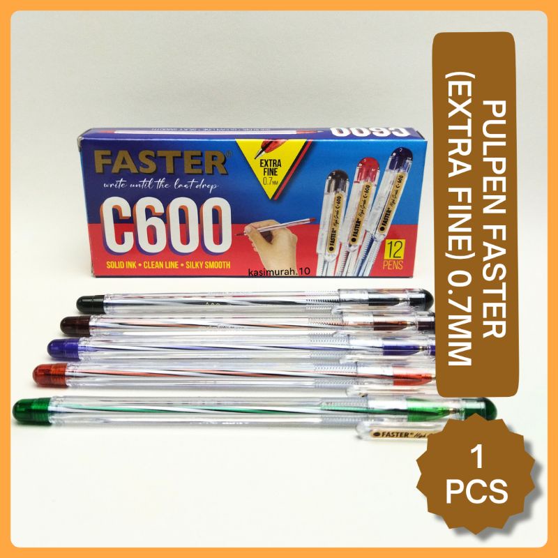 

Pulpen Faster Hitam / Pen C600 Faster / Pulpen Sekolah dan Kantor