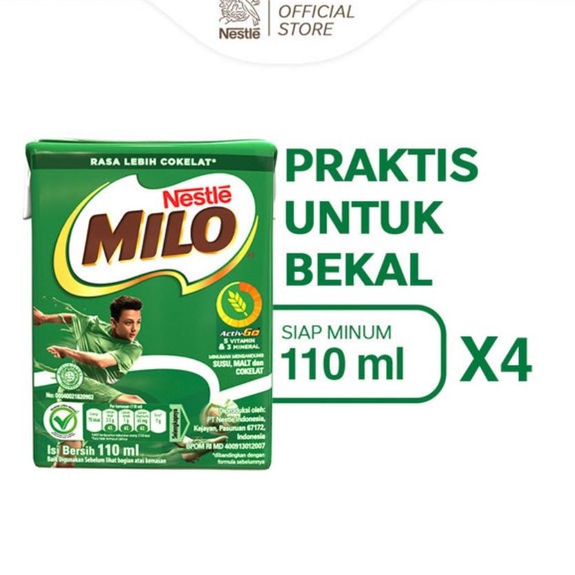 

♠ Milo Activ-Go Minuman Mengandung Susu dan Cokelat UHT Multipack 110ml x4