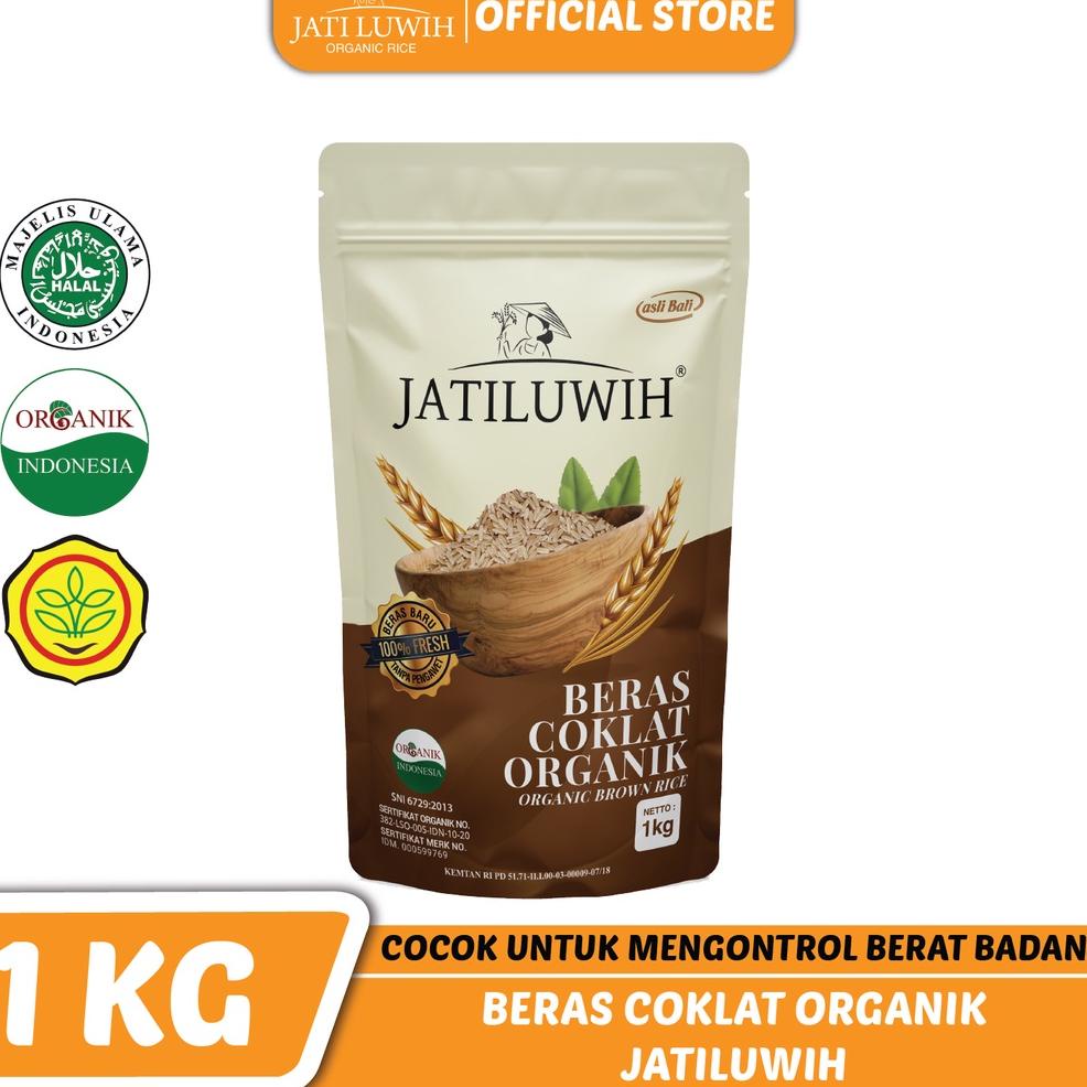 

【Penjualan Terbaik】✅COD Beras Coklat Organik JATILUWIH kemasan 1 KG