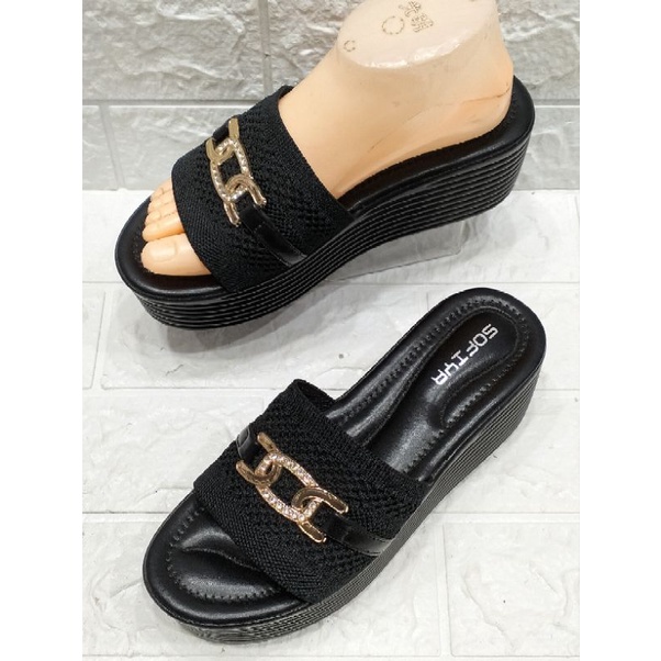 Ready Sendal Wedges Sofiya Import Ori