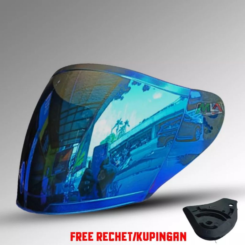 Visor helm kaca helm KYT Djmaru DJ MARU GALAXY SLIDE INK Centro G2 Centro Iridium Silver Gold Blue Rainbow Hitam Bening