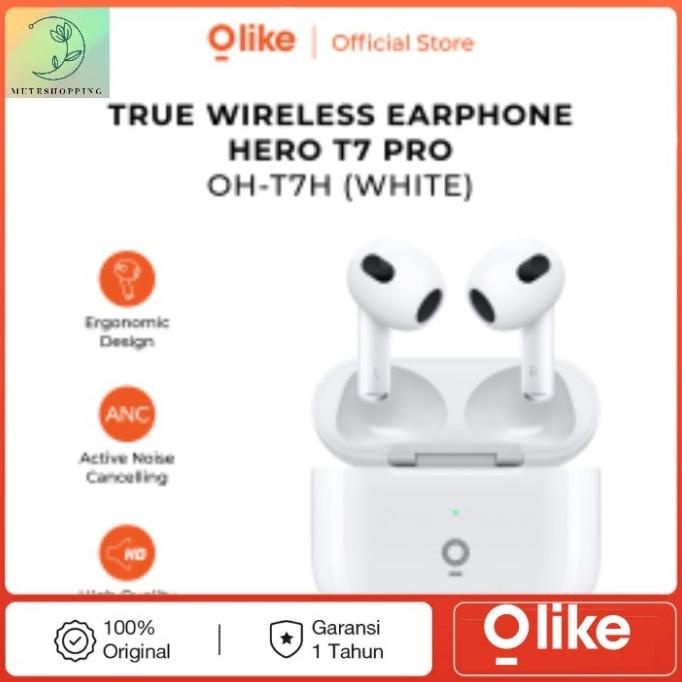 Terbaru Olike Tws Earphone Hero T7 Pro Bluetooth 5.3 Anc Wireless Charging