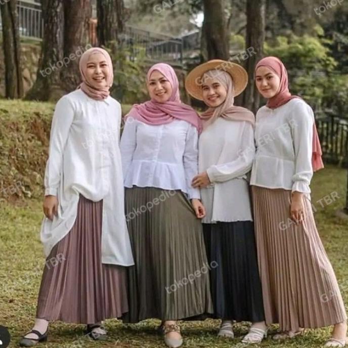 ROK PLISKET PANJANG PREMIUM IMPORT KOREA/ROK MODEL A TEBAL BAGUS