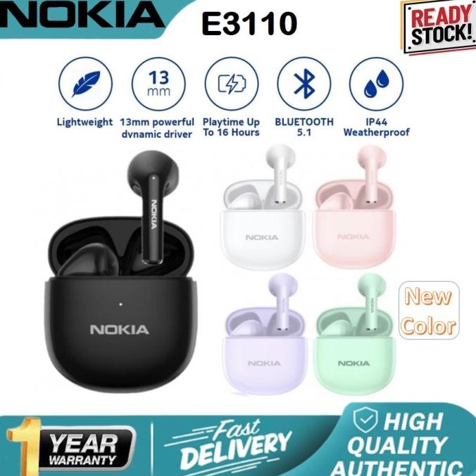 Terbaru Nokia E3110 True Wireless Earbuds Bluetooth 5.1 Earphone Tws Original
