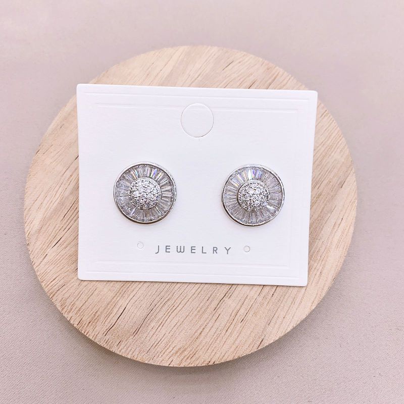 Anting Silver925 Perak Premium Quality Mata kilau Anti Karat anti alergi anting premium N-155