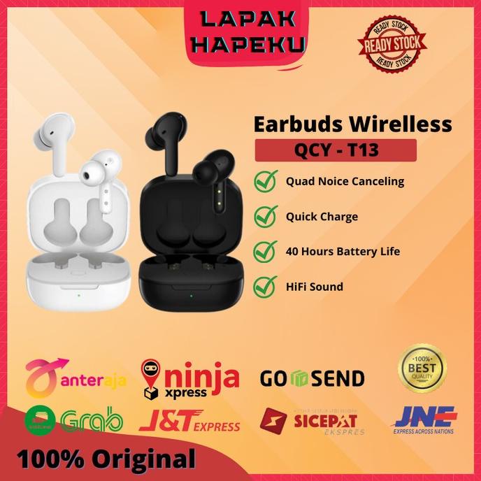 Terbaru Tws Bluetooth Qcy T13 New ( T13 ) Buds Hf Headset