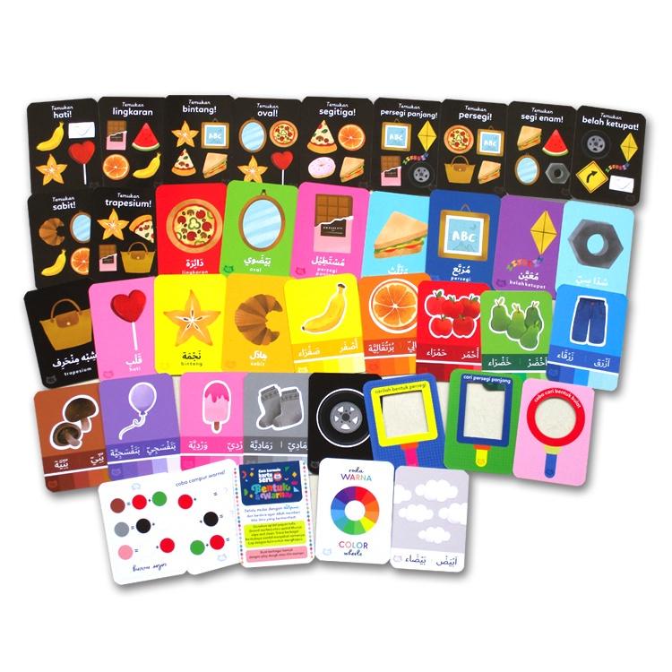 

[TGOF] Flash Card Kartu Seru BENTUK & WARNA (wipe-clean bisa tulis hapus) (Bhs Indonesia, Inggris & Arab) (HA)