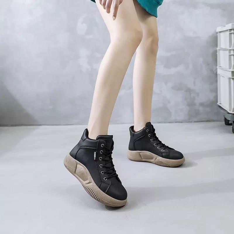 GROSIRTAS LV0272 Sepatu Sneakers Boots Bertali Wanita Import Premium Quality Sneakers Shoes Import F