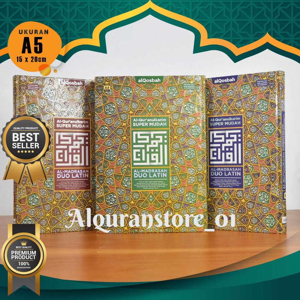 Bayar Ditempat Al Quran Al Madrasah Duo Latin ( A5 & A4 ) Alquran Tajwid Berwarna Terjemah Wakaf Ibt
