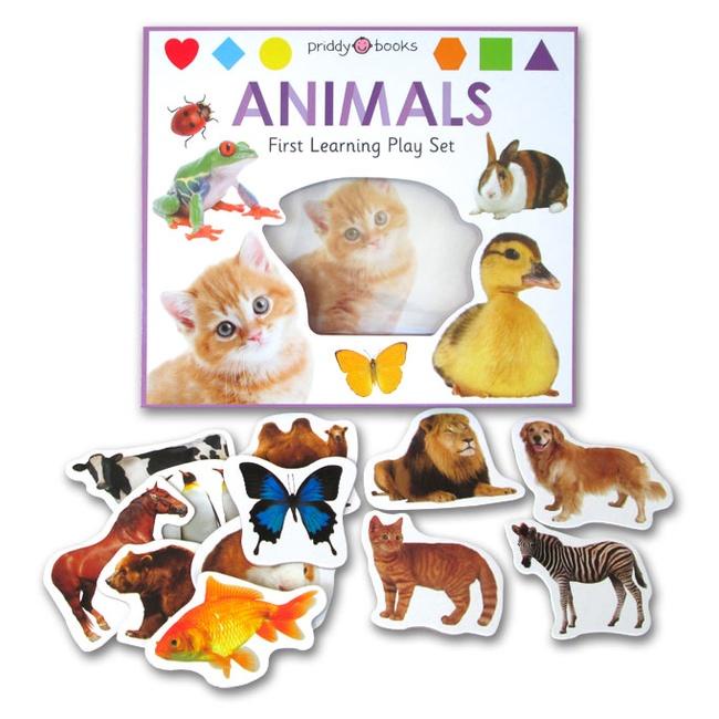 [Priddy Books] First Learning ANIMALS Play Set (Book + Puzzle)