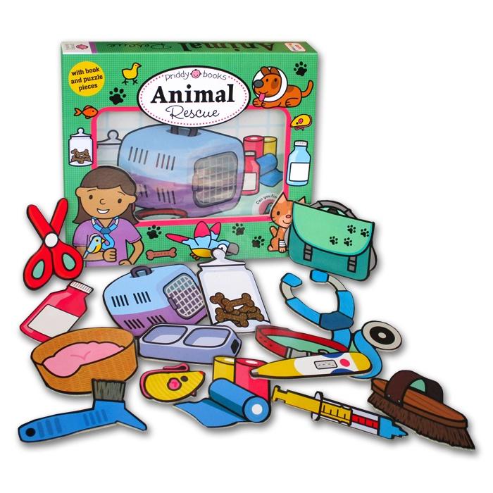 [Priddy Books] Let's Pretend - Animal Rescue (With Board Book and Puzzle Pieces)