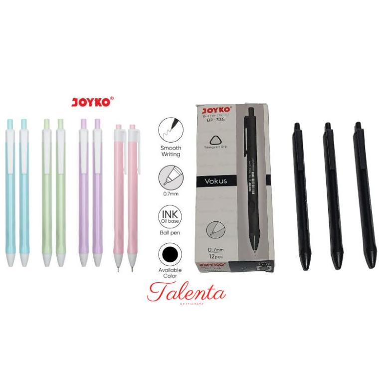 

Update Pulpen Joyko Vokus Ptl Ball Pen Bp-342 0.7 Mm Triangular Grip (1Lusin)