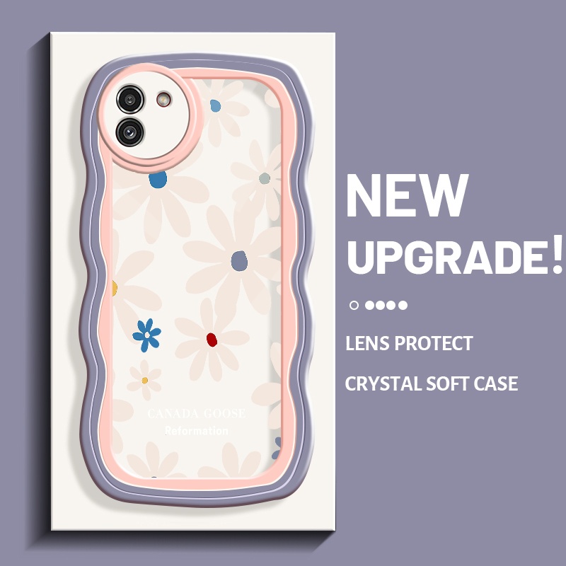 Casing Ponsel untuk Samsung A03 Core A03s A02s M02s Casing telepon anti guncangan pinggiran gelomban