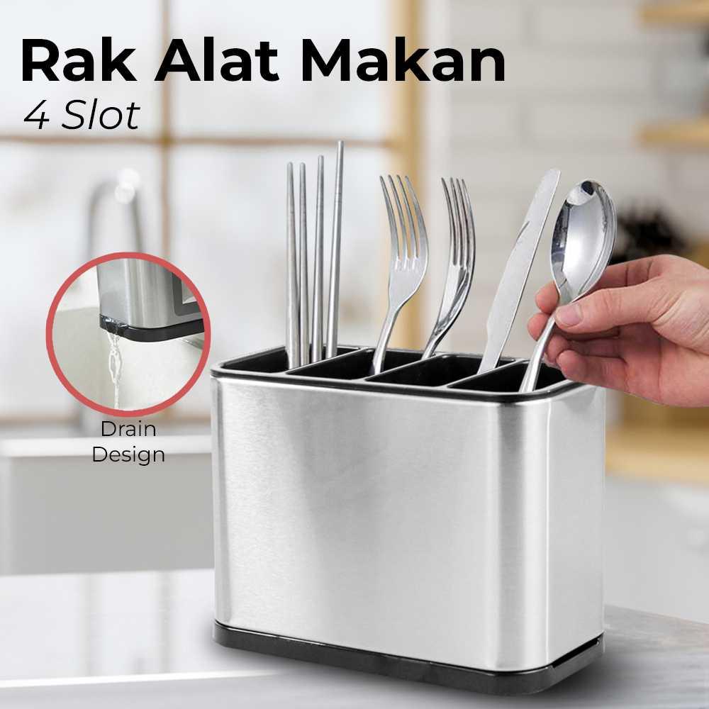 Gulegula Rak Alat Makan Sendok Garpu Dapur Cutlery Box Rack - H2740