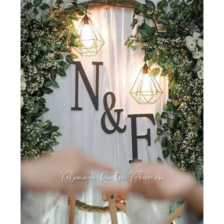 Custom Nama Styrefoam Gabus Hiasan Engagement Dekorasi Backdrop Ulang Tahun Aqiqah Tasyakuran