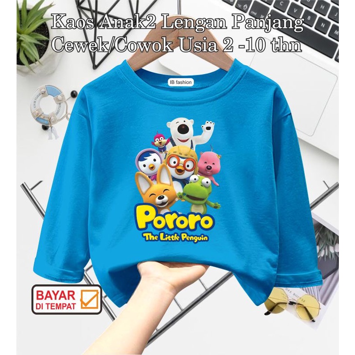 ((IB))KAOS ANAK2 UNISEX PANJANG/PORORO DIGITAL SABLON