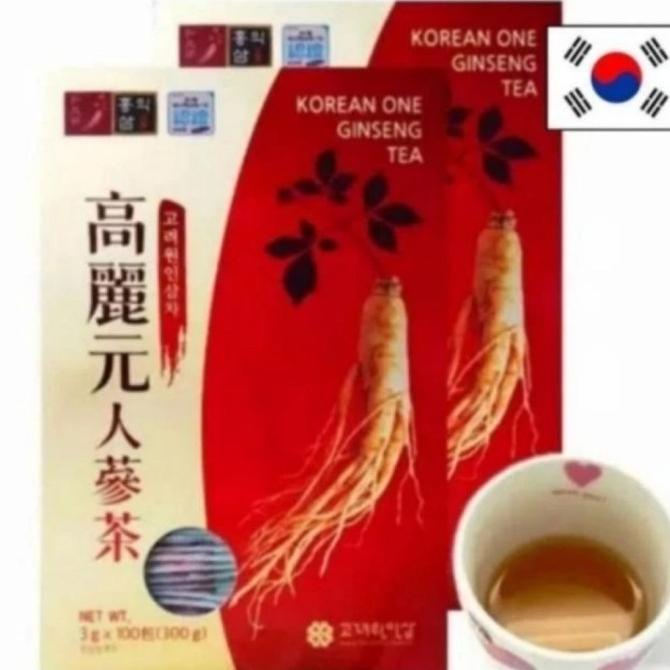 

@#@#@#] Korean One Ginseng Tea Instant Powder 100 Teh Herbal Sehat Korea Impor