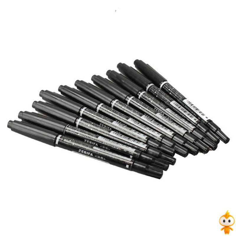 FLASHMART Spidol Permanen Serbaguna Dual Head Marker Waterproof 10 PCS - MO-120-MC