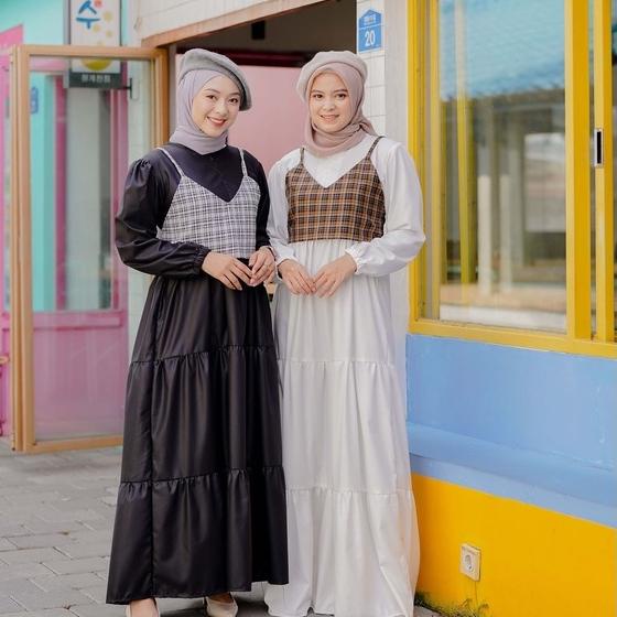 PROMO Amy Dress | Dress with Vest | Dress Set | Blouse Set | Gamis Tanktop | Gamis Vest | Gamis Ting