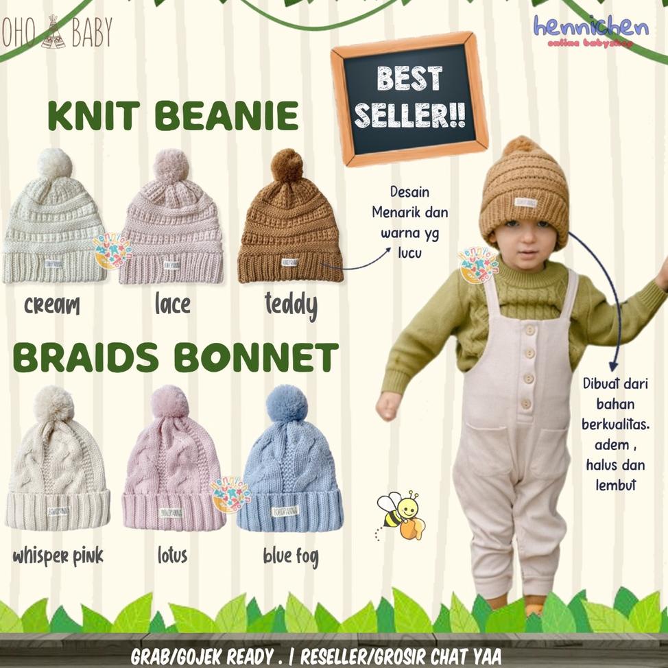[NEW PRODUCT ] BOHOPANNA BOHO BABY BOHOBABY KNIT BEANIE HAT KID / BRAIDS BONNET KUPLUK ANAK TOPI ANA