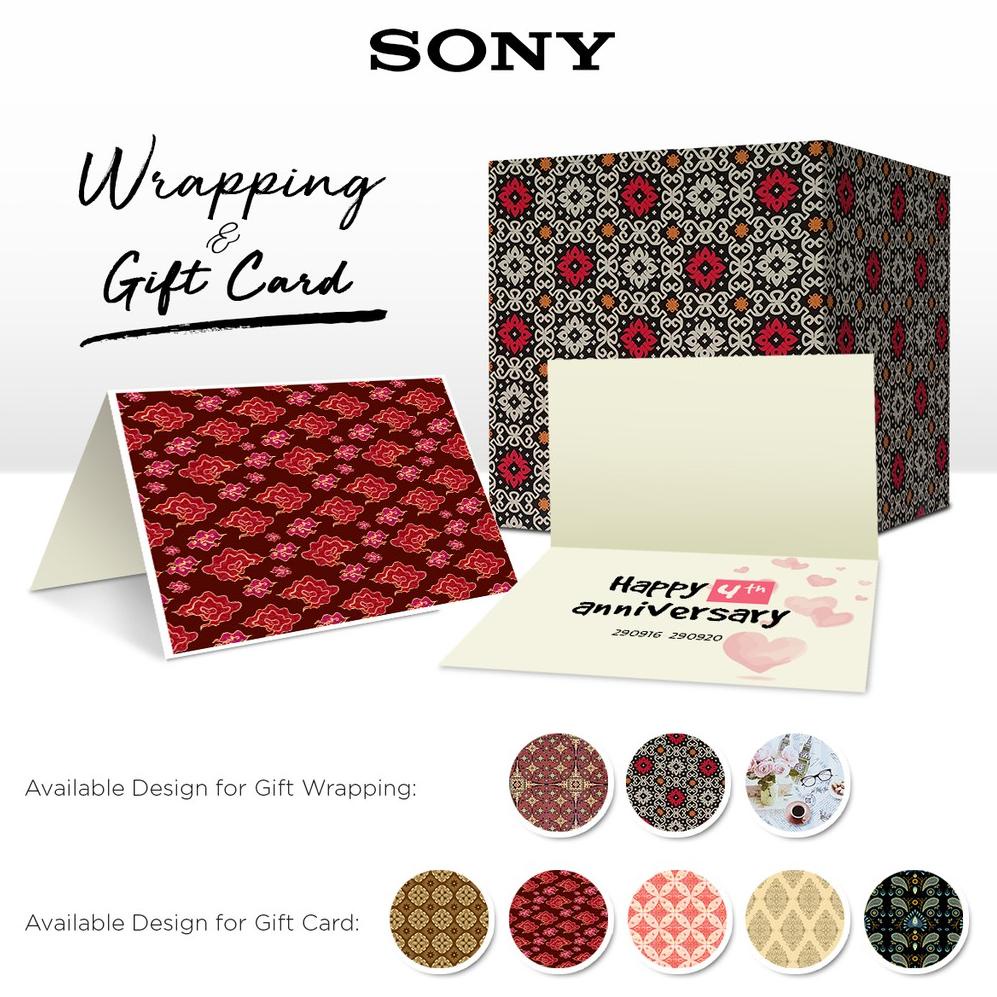 

[VIRAL !!!] Paket Bungkus Hadiah Kertas kado & kartu ucapan (Wajib dengan produk Sony) [KODE 075]