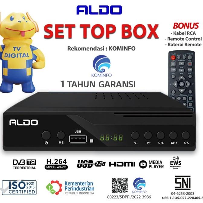 Set Top Box Aldo Stb Digital Ready Rekomendasi Kominfo