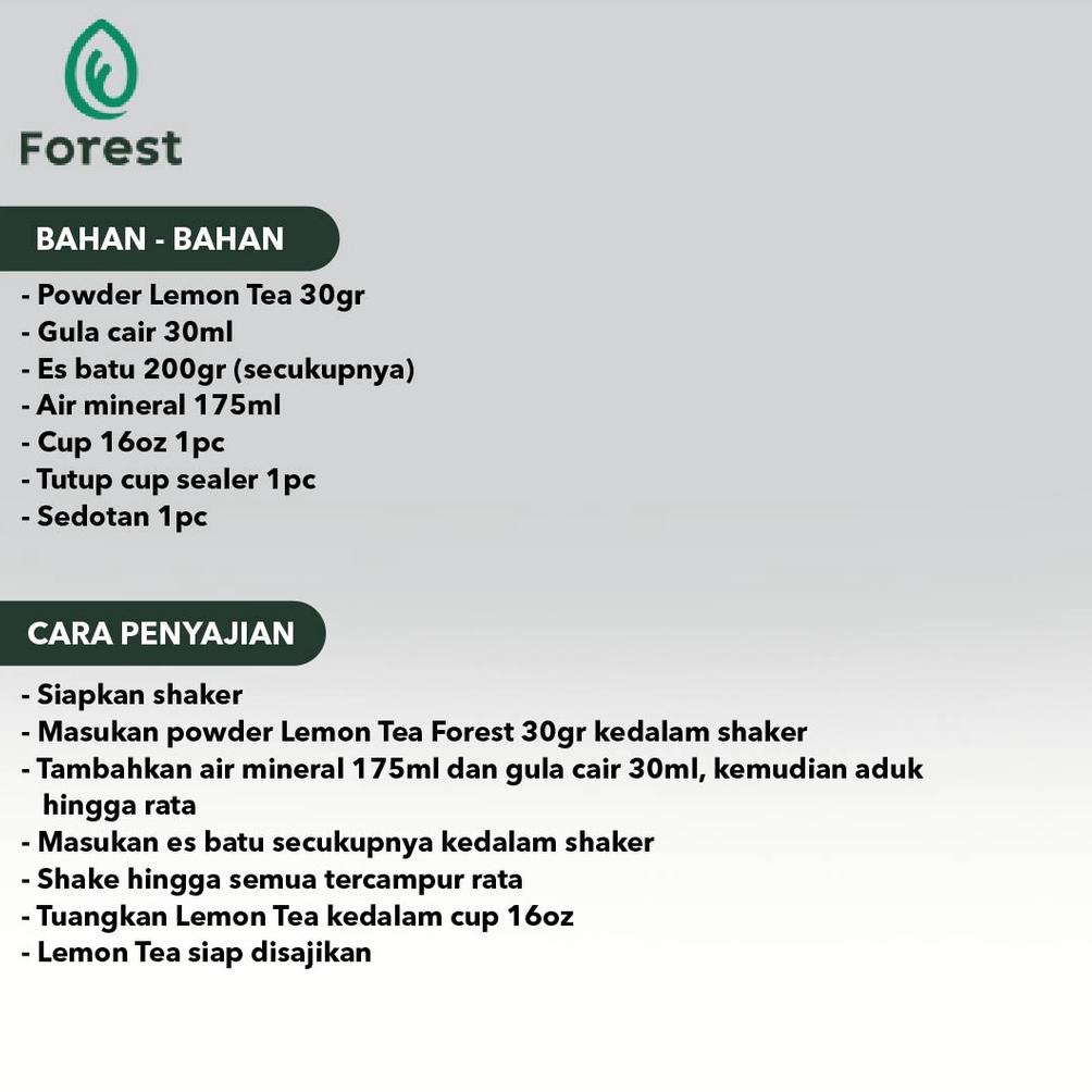 

Big Sale - Bubuk Minuman LEMON TEA Powder 1000g - FOREST Bubble Drink !!