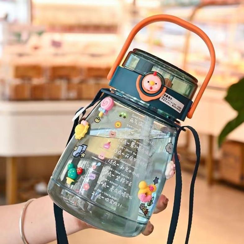 Baru - Leleoncare Botol Motivasi 1,3 Liter Botol VIRAL GEMOY Gendut Gradasi Penanda Waktu Big Belly 