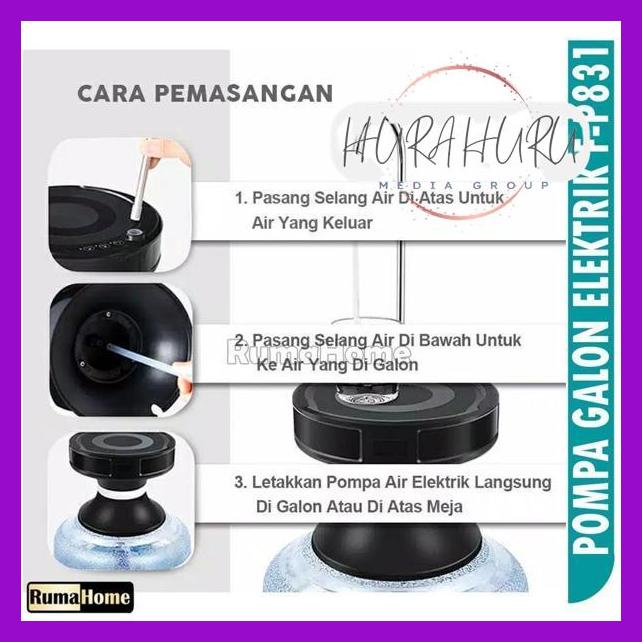 Pompa Galon Baki Elektrik F-P831 Rechargeable Water Dispenser Electric Pump Automatic. Murah Banget 