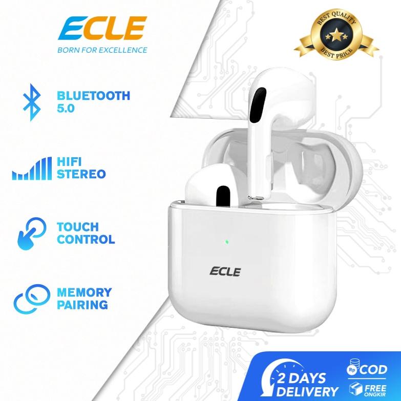 Ecle Pro 4 Tws Earphone Waterproof  Bluetooth Headset Mini Style Touch Control Hifi Stereo Call
