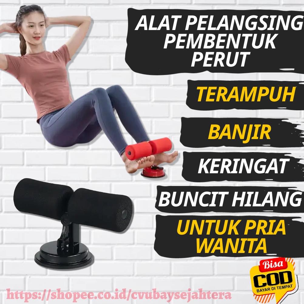 Alat Sit Up Gym Bantu Olahraga Peralatan Fitnes Fitness Situp Sit up Bench Penahan Penyangga Kaki Pengecil Pembentuk Otot Perut Pelangsing Pria Wanita