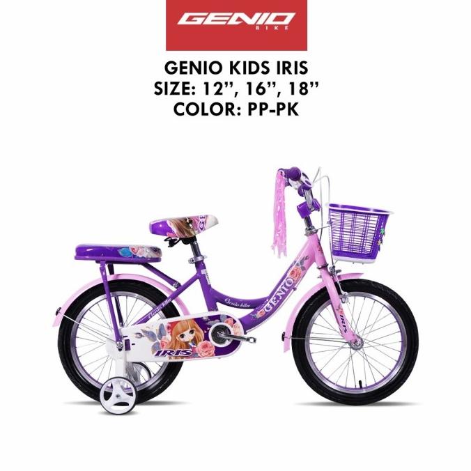 Sepeda Anak perempuan 18 mini Genio Iris by United