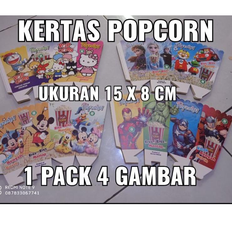 

Obral Laris kertas popcorn jumbo ukuran 15x8 cm / wadah popcorn jumbo / kemasan popcorn jumbo