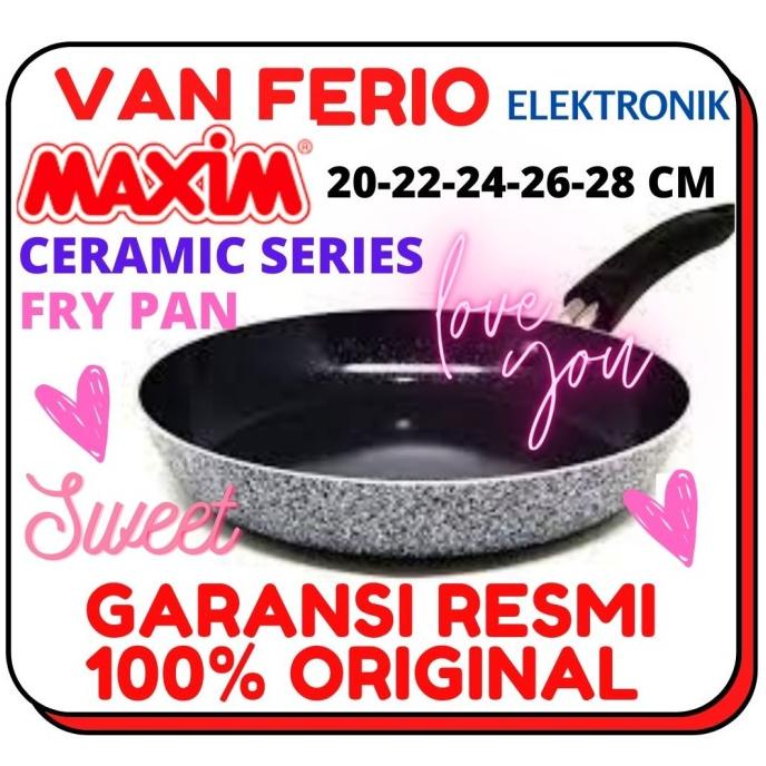 MAXIM Wajan Frypan KERAMIK Marble Ceramic Maxim Neostone NEO 20-28 CM