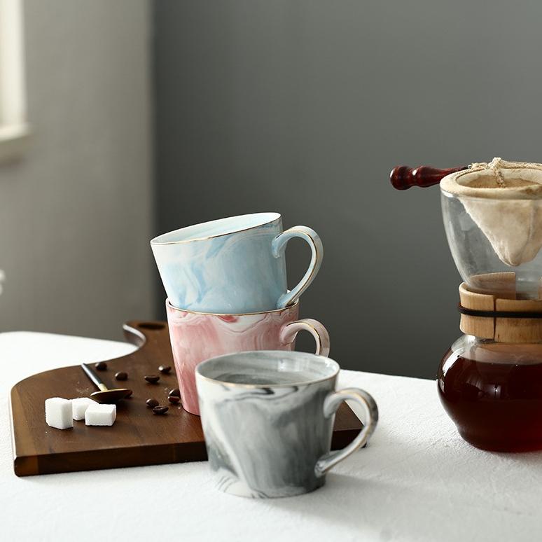 RIKU Nordic Ceramic Marble Mug Cup Gelas Keramik Marble