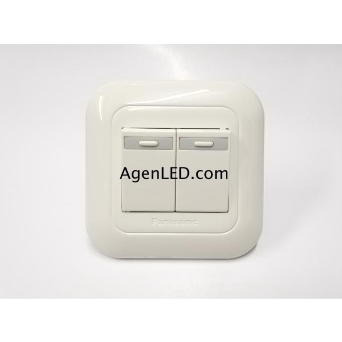 Saklar Seri / Saklar Double Wide Series Putih Panasonic