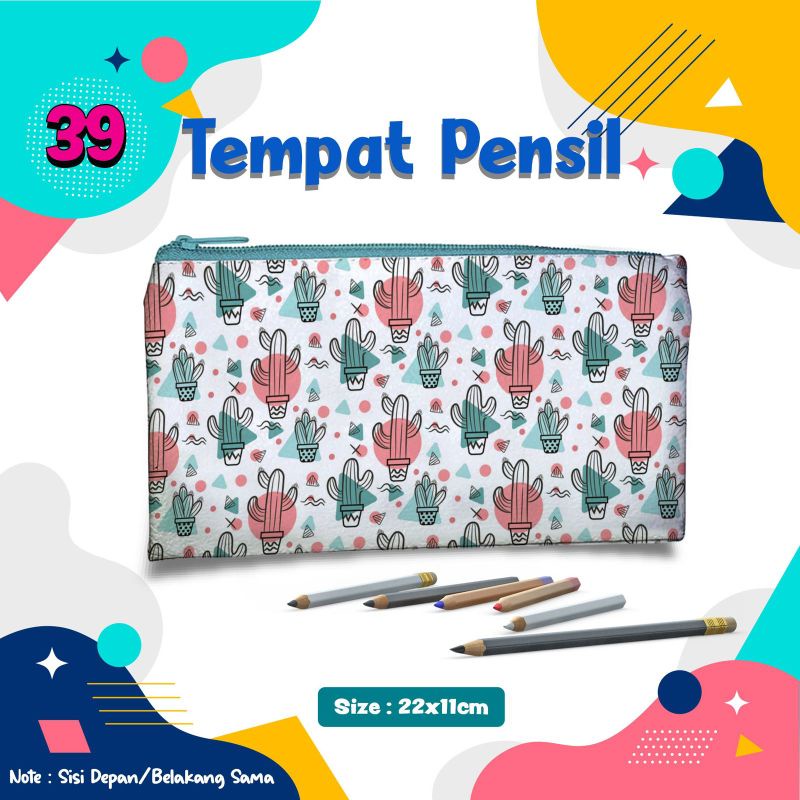 

Tempat pensil kaktus 039 Pouch Custom Nama Foto Souvenir Kado Hadiah Wadah Kostak Kotak Dompet。