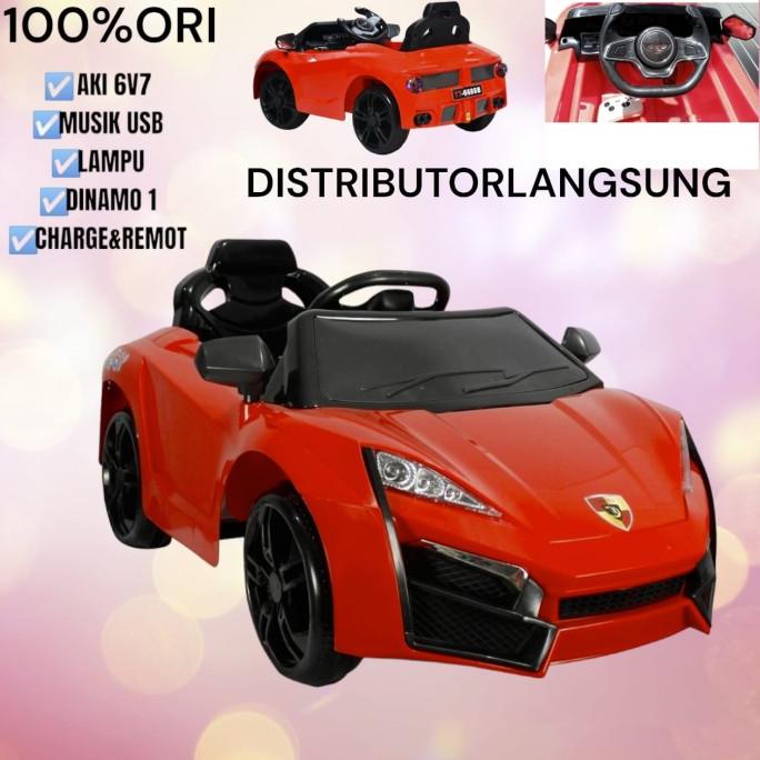 Mainan mobil aki anak ferrary Versa sport mobilan anak aki musik