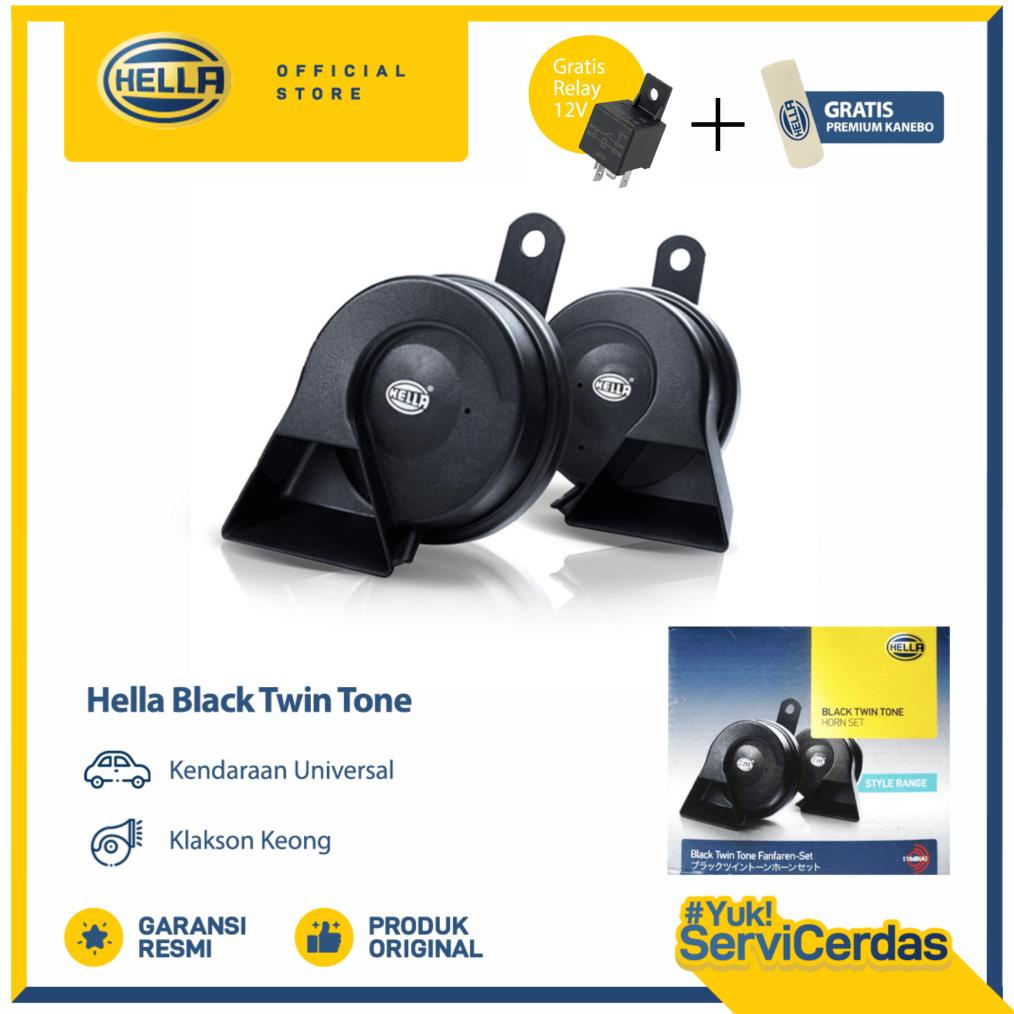 Klakson Mobil Motor Hella Black Twin Tone