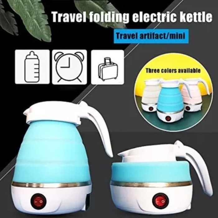 BAROKAH GAMIS Electric Kettle Teko Listrik lipat Foldable travel camping portable