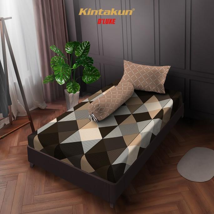 Kintakun Sprei Flat 100 / 120 Adira Aesthetic Dluxe 20cm Coklat