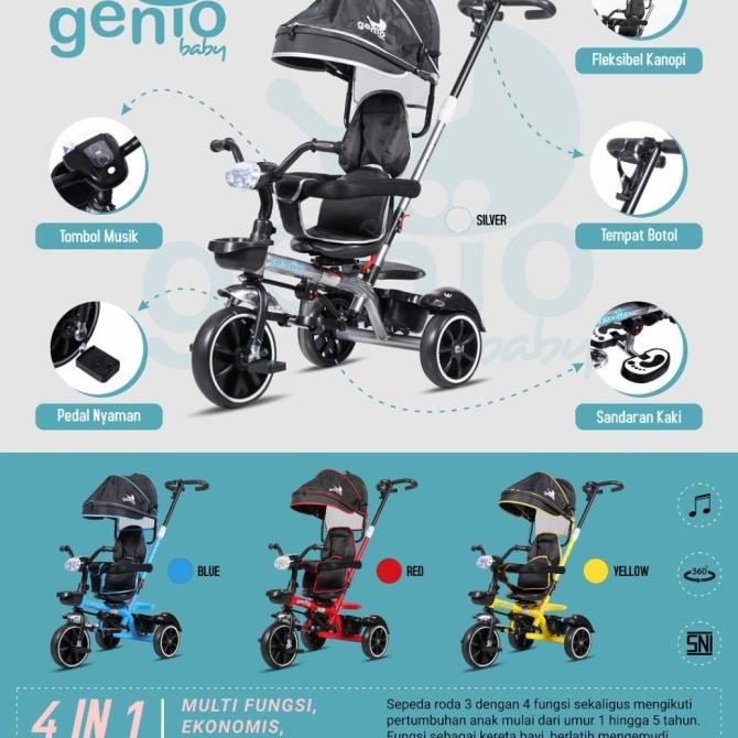 Sepeda Anak Roda Tiga Genio Musik Baby stroller