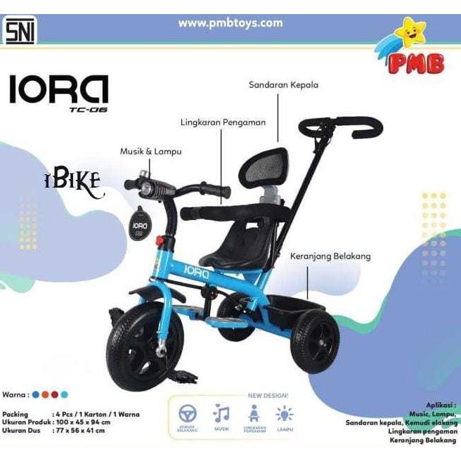 Sepeda Tiga Roda Anak PMB IORA TC 06 & TC-03 Tricycle Murah